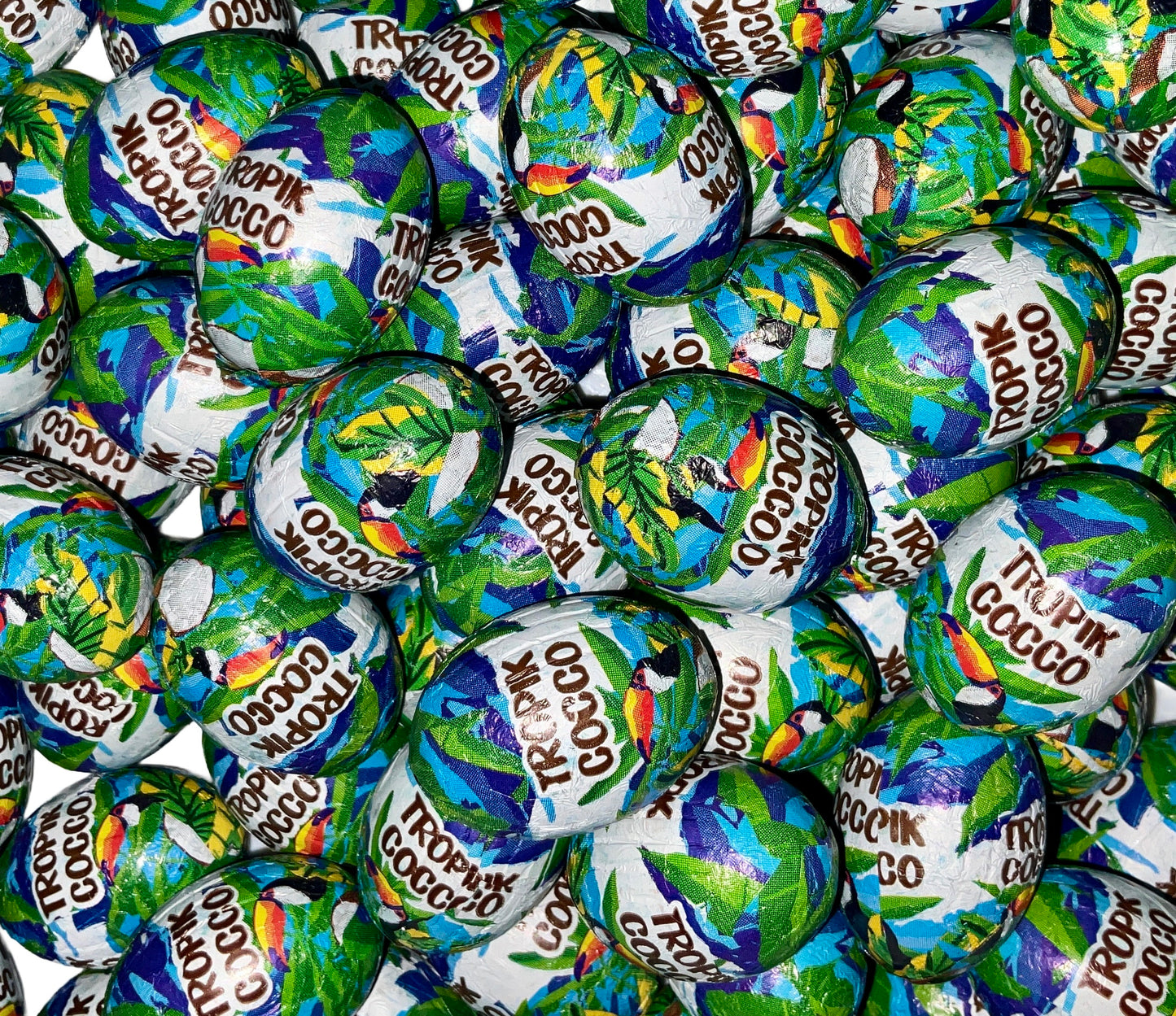 Ovetti 12gr cioccolato al latte ripieni di crema cocco e cereali (1kg)