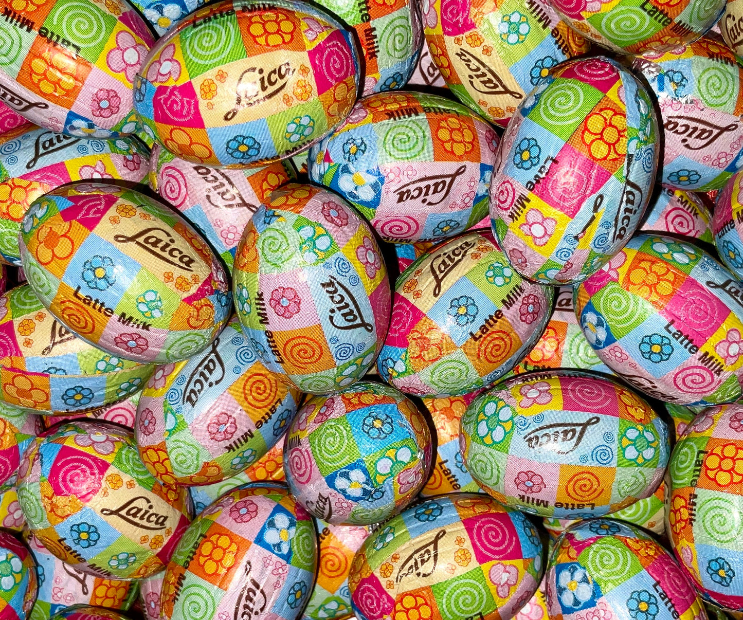 Ovetti 12gr cioccolato al latte ripieni di crema al latte e cereali (incarto Pasqua) (1kg)