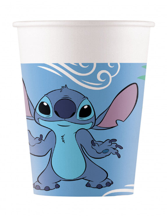 Bicchiere carta 200 ml Stitch 8 pz