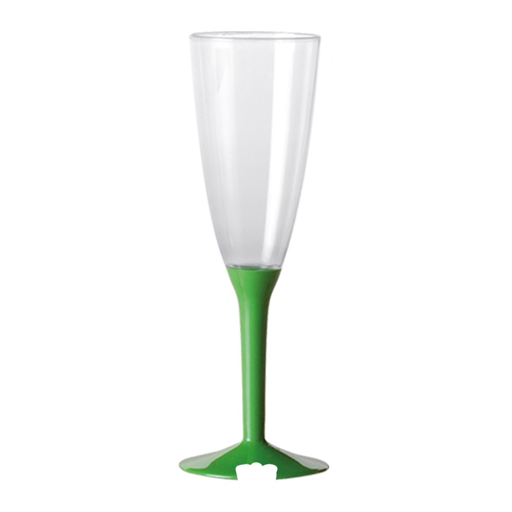 Flutes Crystal base Verde (6pz)