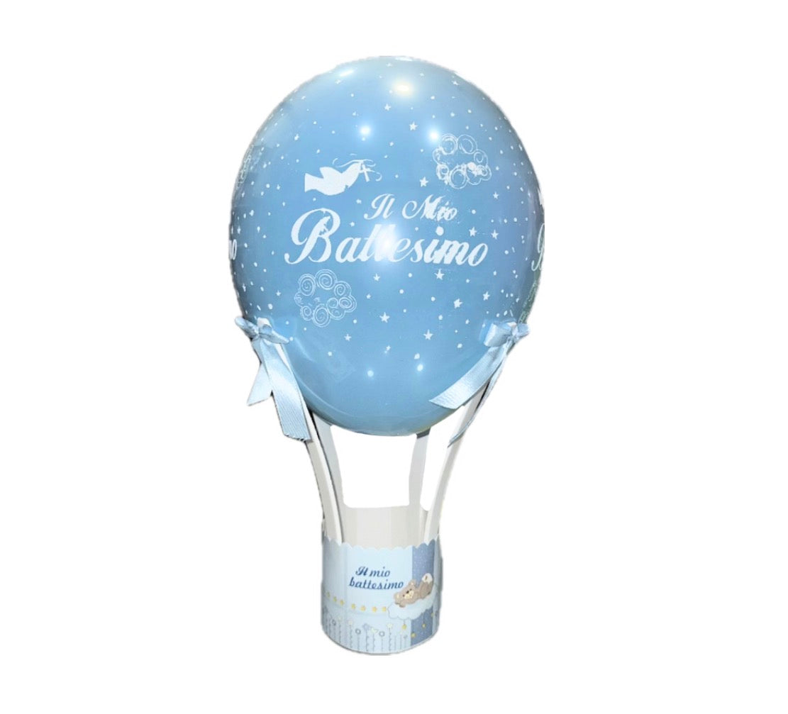 Mongolfiera Battesimo Azzurro Piccola