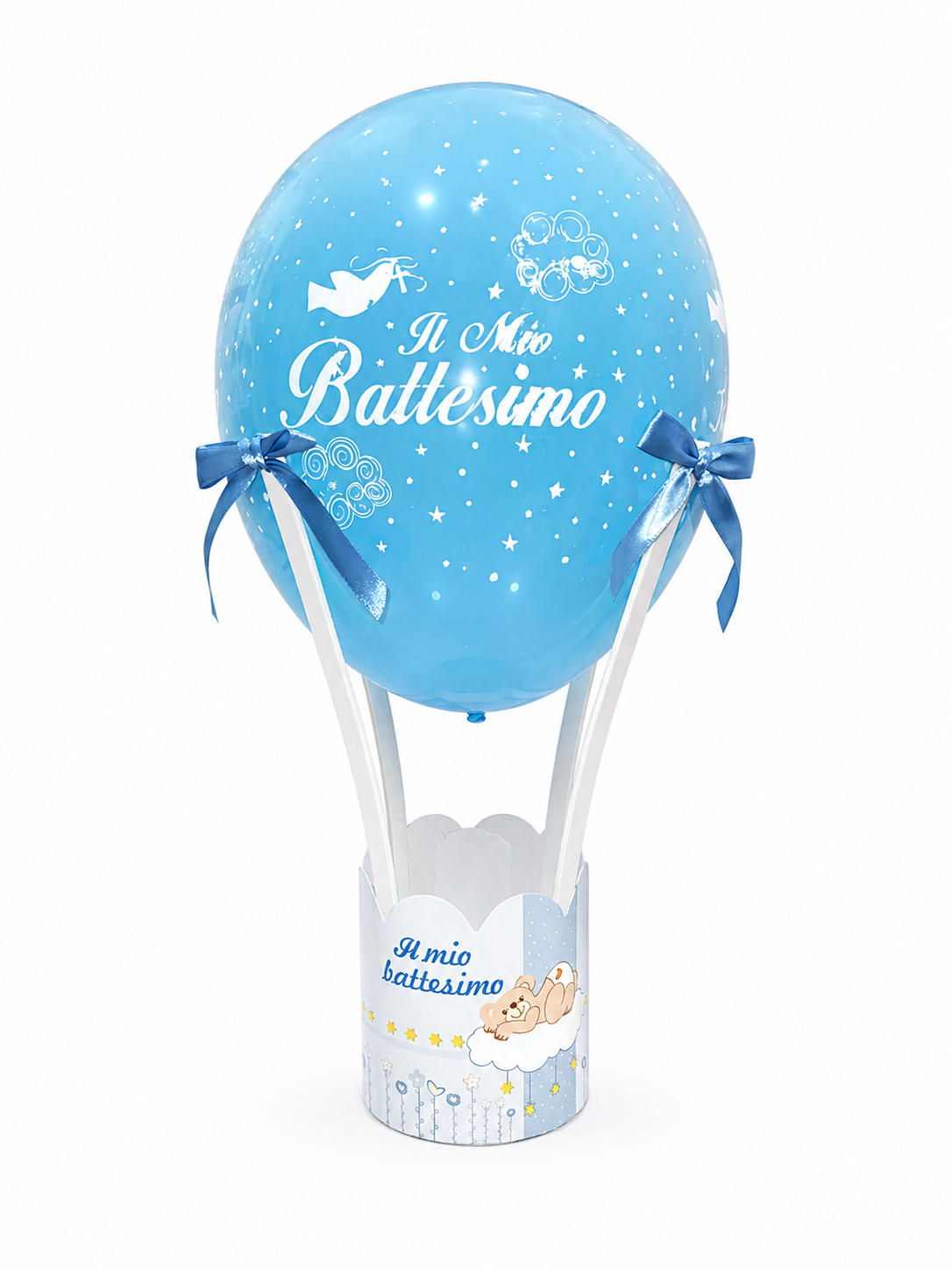 Mongolfiera Battesimo Azzurro Grande