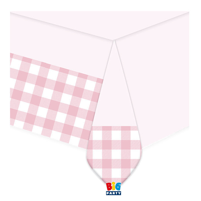 Tovaglia in Plastica 140 x 270 cm Vichy Pink