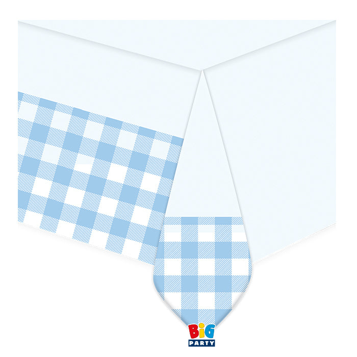 Tovaglia in Plastica 140 x 270 cm Vichy Light Blue
