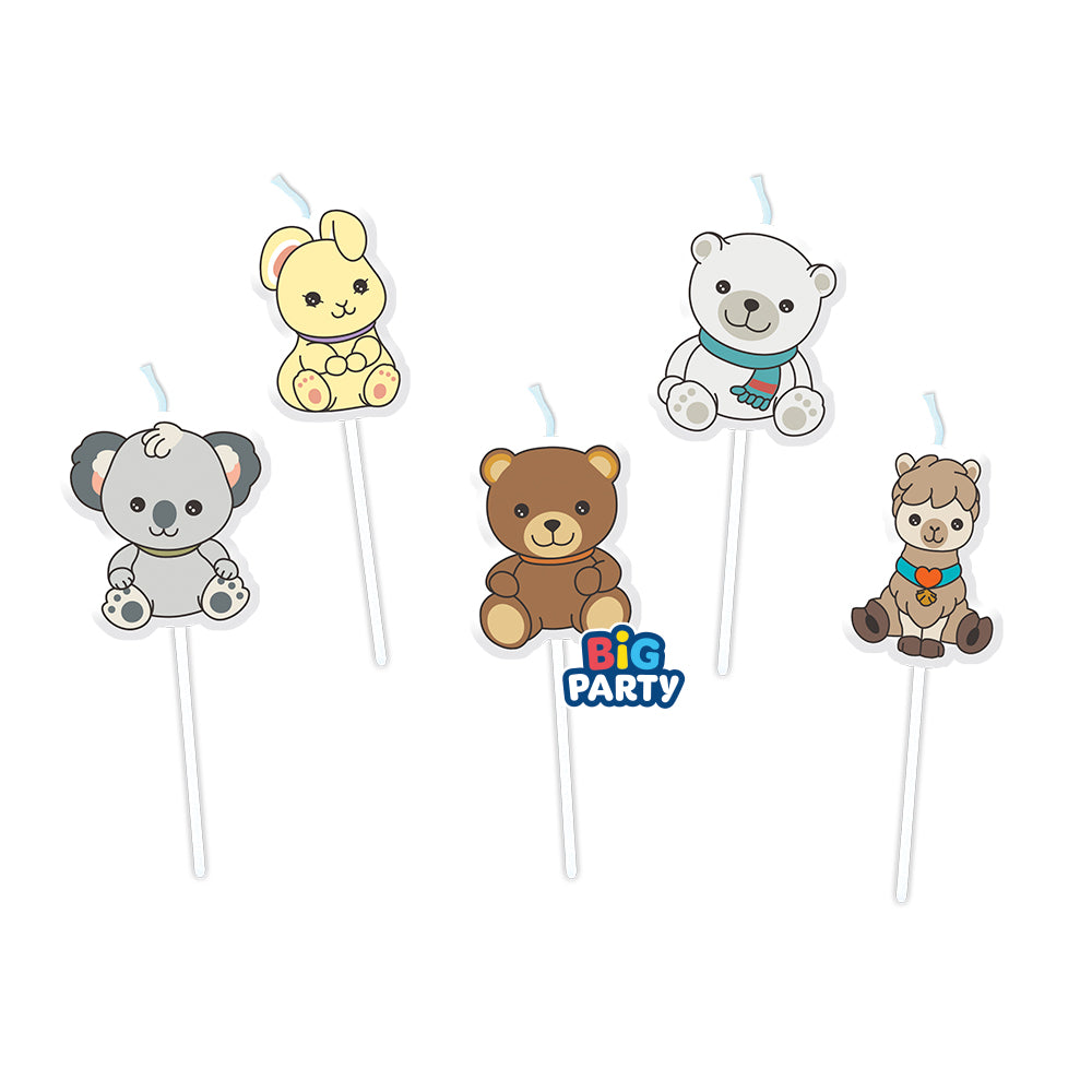 5 Candeline Picks 8 cm Teddy Friends by THUN