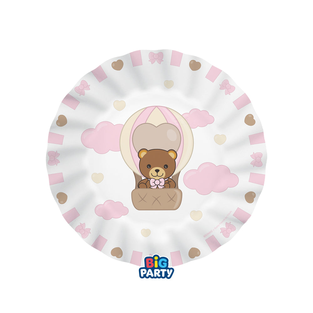 6 Piatti Ø 20 cm Teddy Friends by THUN Rosa