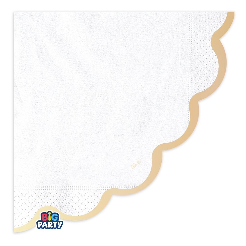 Tovaglioli 33 x 33 cm Wavy Champagne Satin 16 pezzi