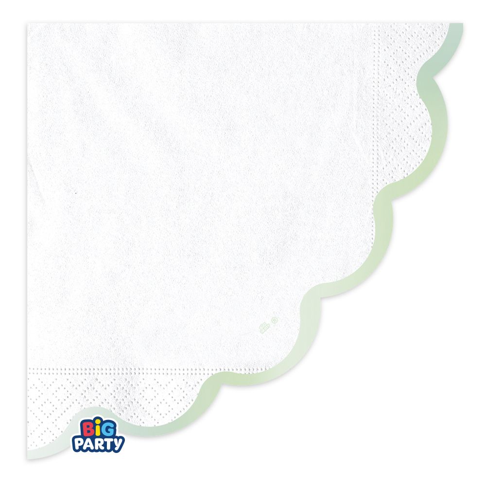 Tovaglioli 33 x 33 cm Wavy Green Satin 16 pezzi