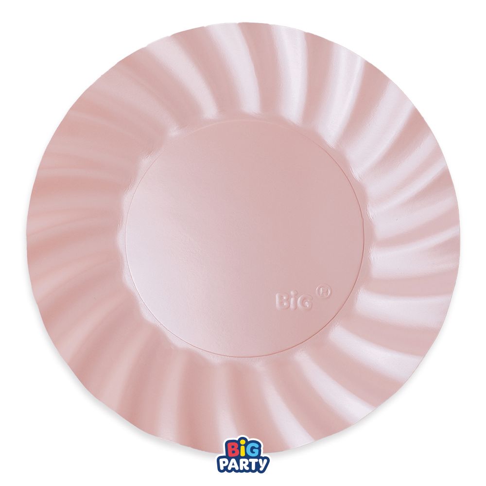 Piatti 30 cm Wavy Pearl Pink 6 pezzi