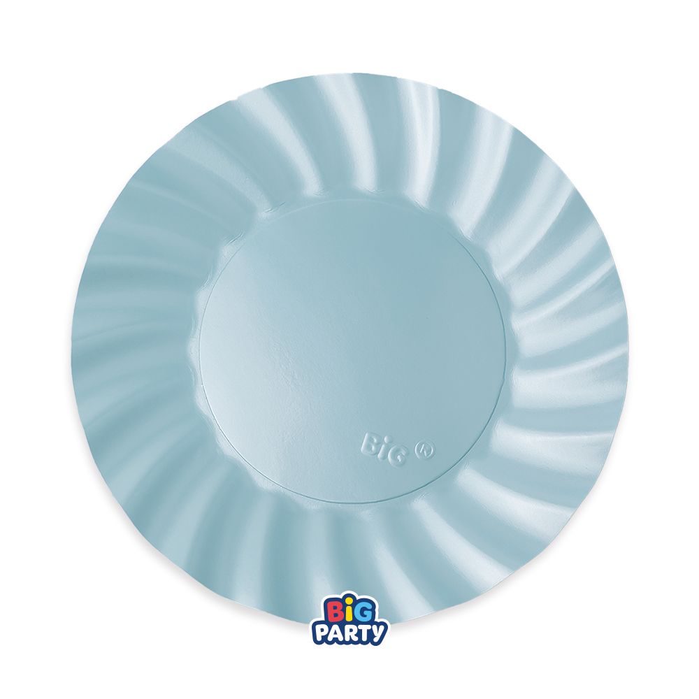 Piatti 25 cm Wavy Pearl Light Blue 6 pezzi