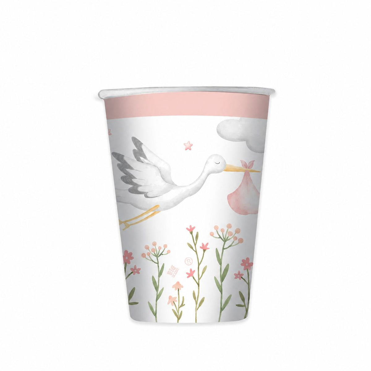 Bicchieri 250 cc "Welcome Little One" Rosa 6 pezzi
