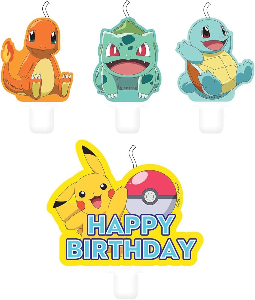Candeline Sagomate Pokémon 4 pezzi