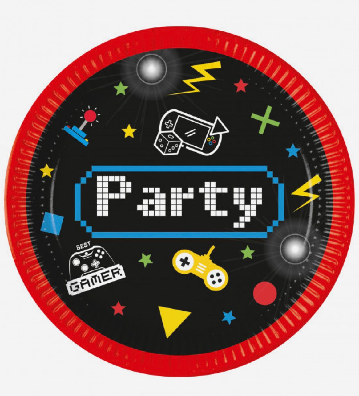 Piatti 19,5 cm Gaming Party 8 pezzi