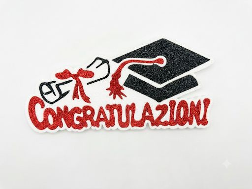 "Congratulazioni" Laurea Rosso