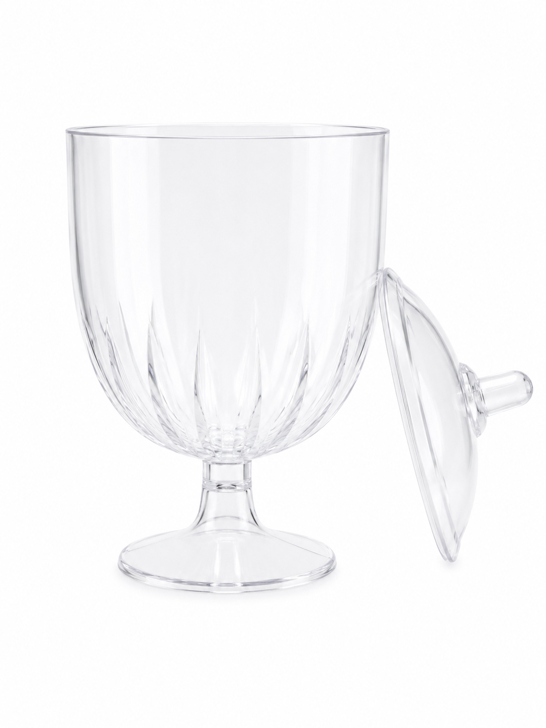 Portaconfetti Coppa Piana Gambo Corto con Coperchio h20 cm
