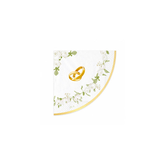 Tovaglioli 25 x 25 cm Matrimonio e/o Promessa 16 pezzi