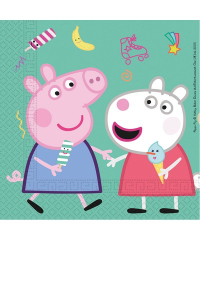 Tovagliolo 33 cm Peppa Pig Messy 20 pz
