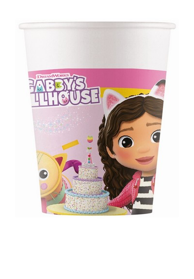 Bicchieri 200 ml Gabby's Dollhouse 8 pezzi