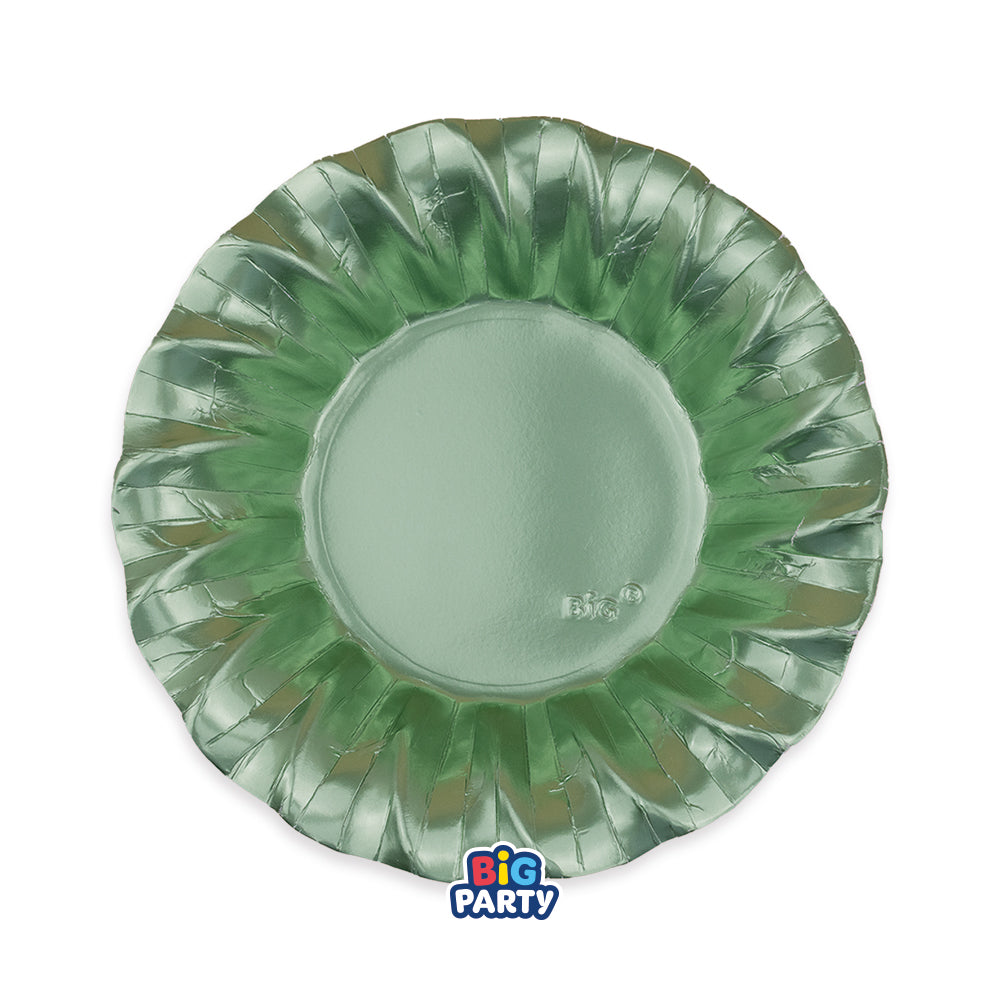 Piatti Fondi 24 cm Wavy Green Satin 6 pezzi