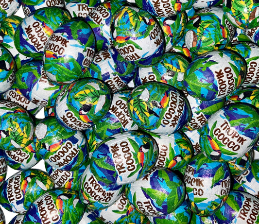 Ovetti 12gr cioccolato al latte ripieni di crema cocco e cereali (1kg)