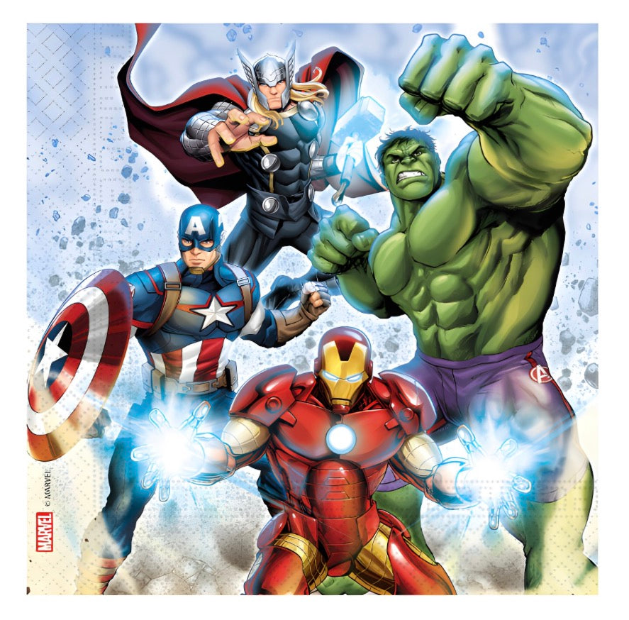 Tovaglioli 33cm Avengers 20pz