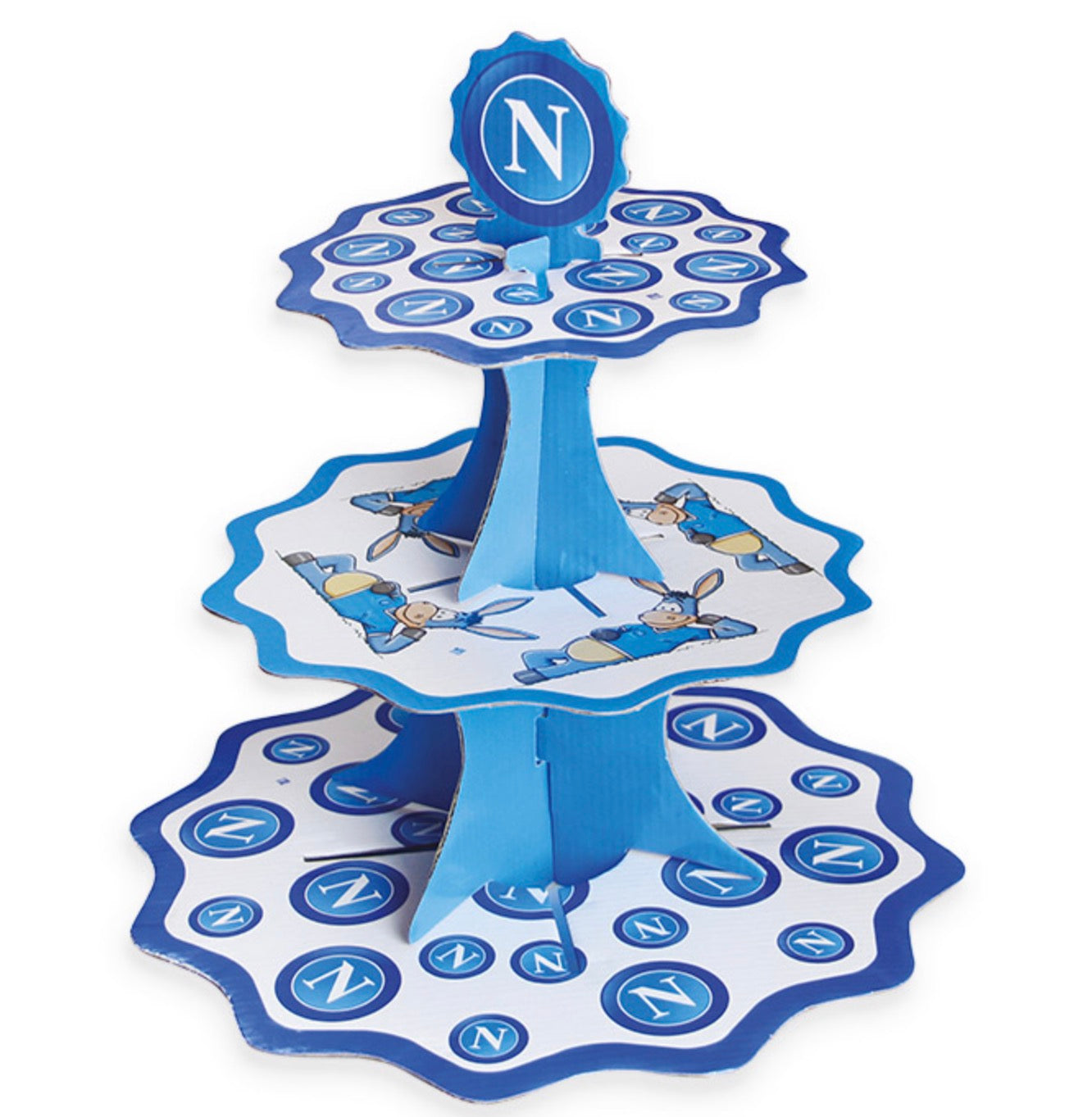 Alzatina in cartoncino a 3 piani da 35 – 26 – 21 cm x h35 cm SSC Napoli