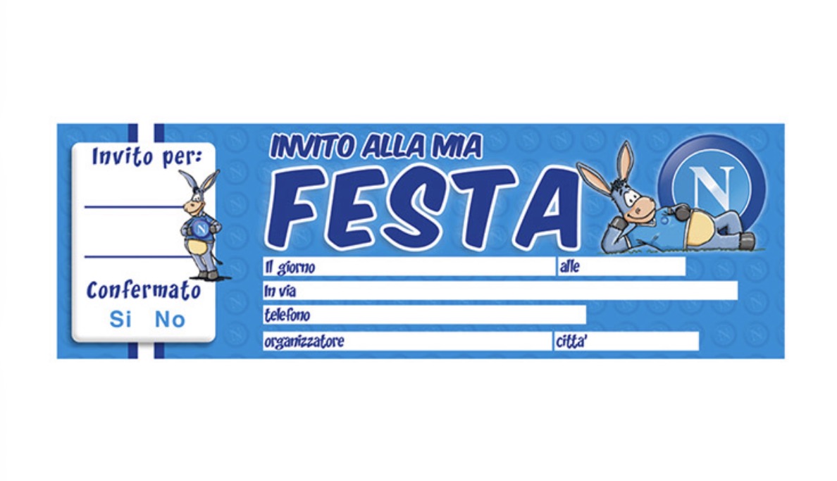 20 Inviti Assegno Festa SSC Napoli