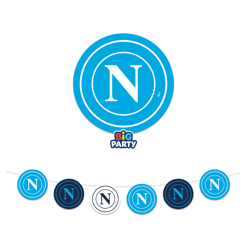 Festone Sagomato in cartoncino 300 x 20 cm SSC Napoli