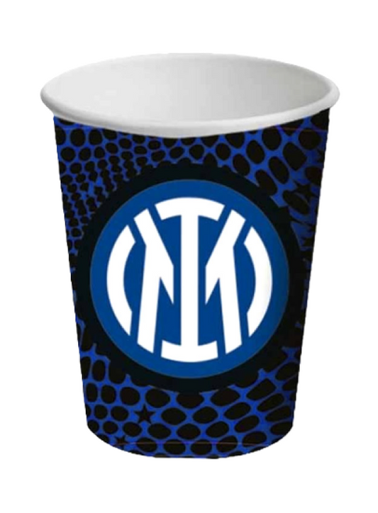 Bicchieri in carta 250ml Inter 8 pezzi
