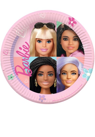 Piatti 23 cm Barbie Sweet Life 8 pezzi