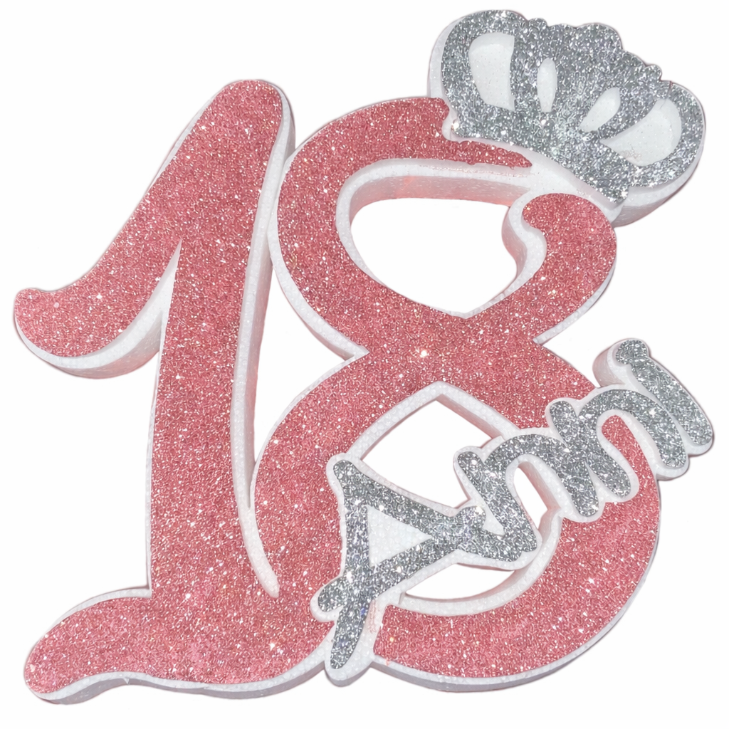 18 anni rosa gold con corona argento (28x5x30cm)