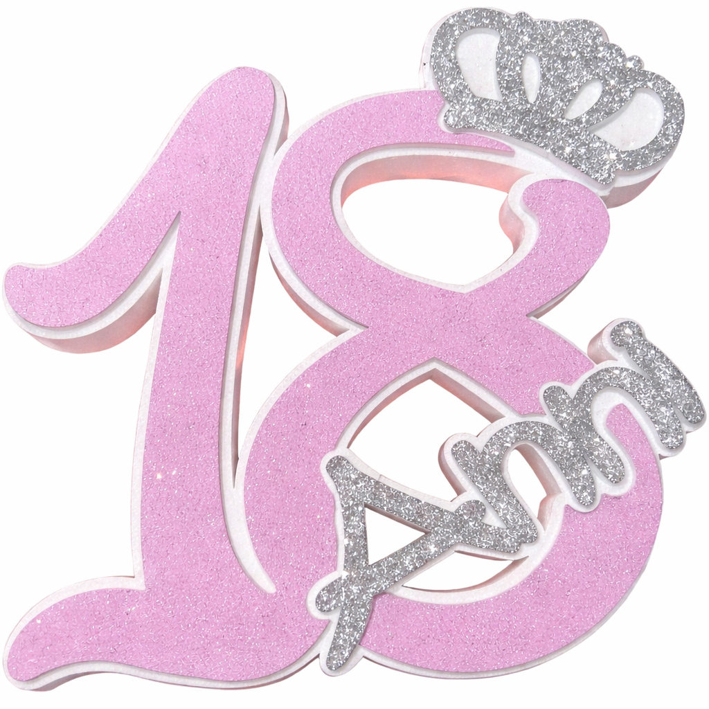 18 anni lilla con corona argento (28x5x30cm)