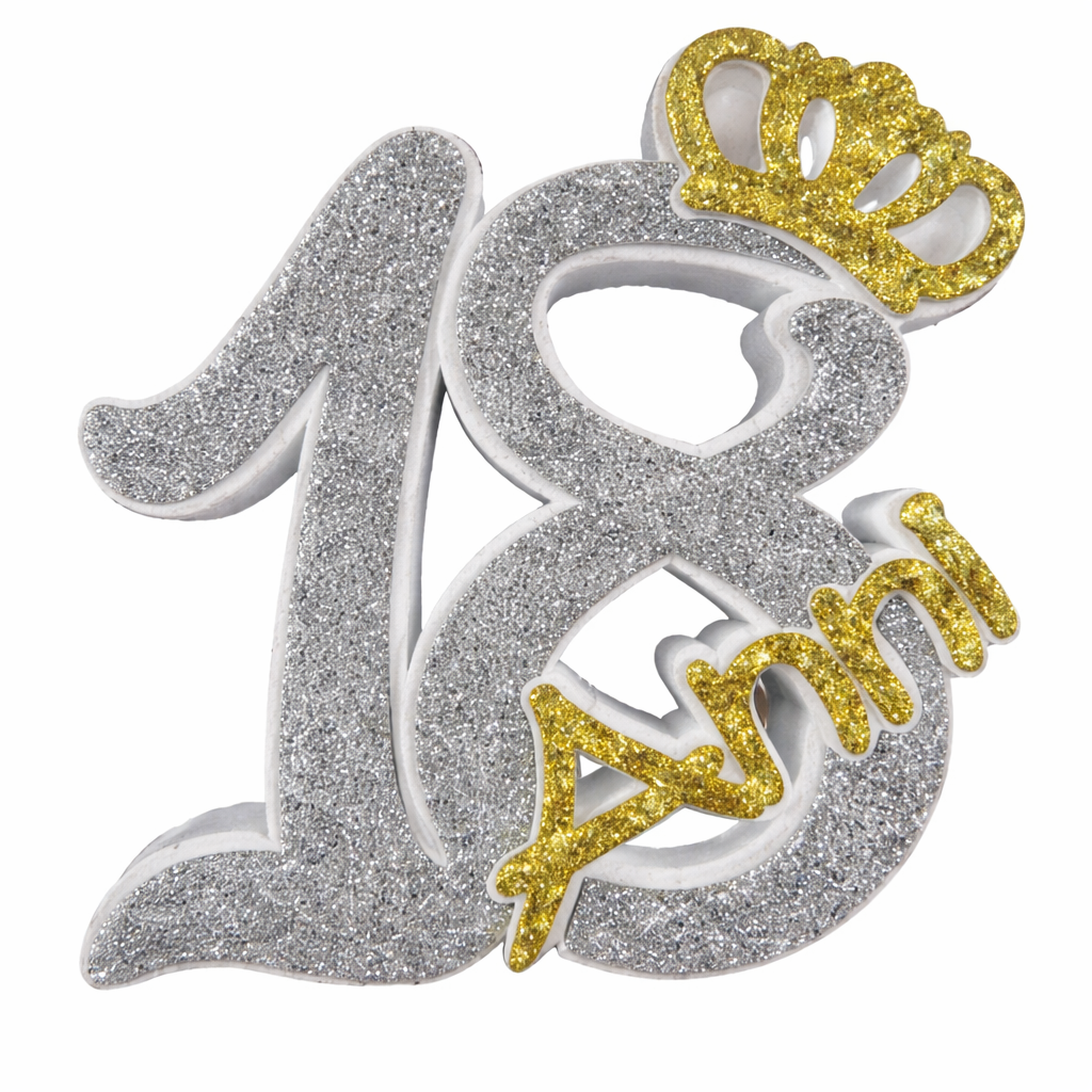 18 anni argento con corona oro (28x5x30cm)