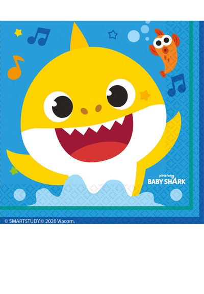 Tovagliolo carta 33 x 33 cm Baby Shark 16 pz