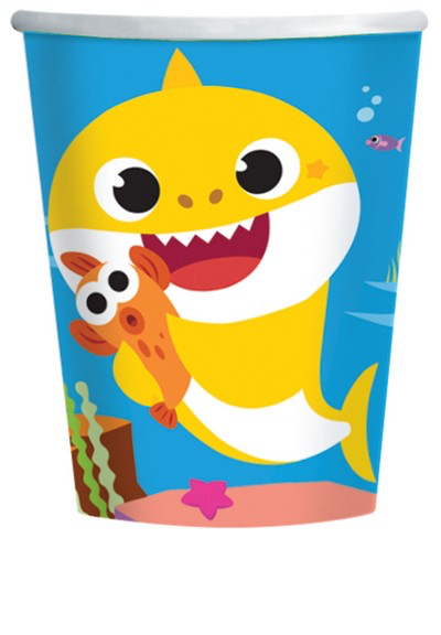 Bicchieri 250 ml Baby Shark 8 pezzi