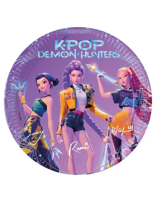 Piatti 20 cm K-Pop Demon Hunters 8 pezzi