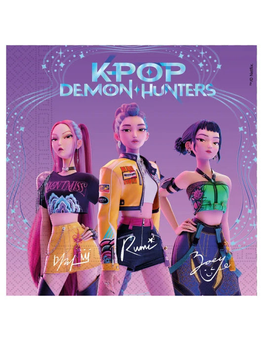 Tovaglioli 33 x 33 cm K-Pop Demon Hunters 20 pezzi