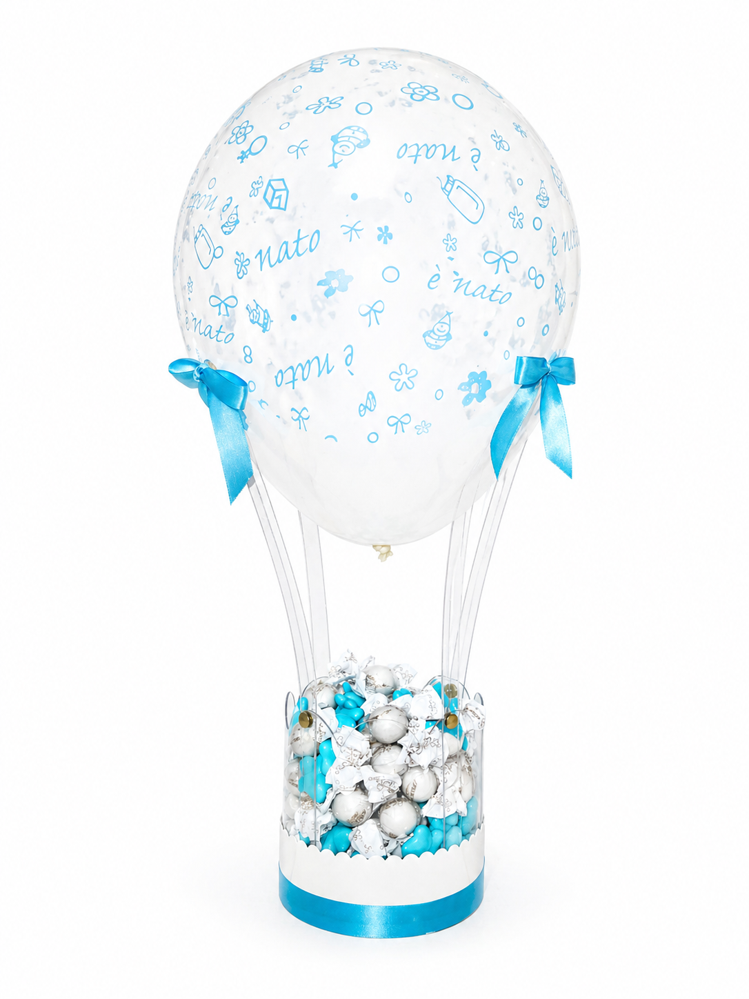 Mongolfiera Nascita Azzurro