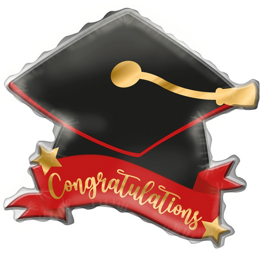 Palloncino Foil  110 cm "Congratulations" Cappello Laurea