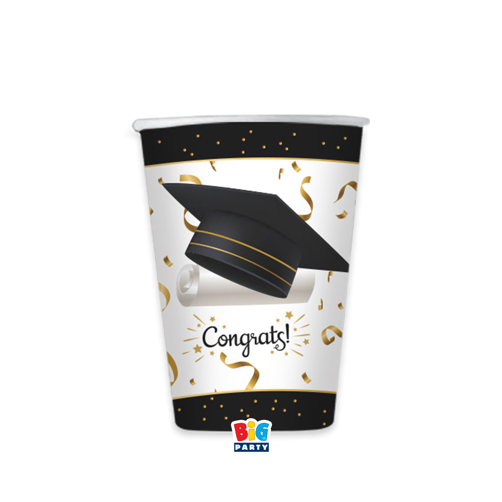 6 Bicchieri 200 cc Graduation Laurea