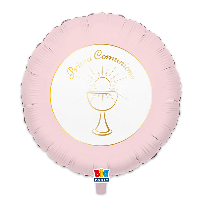 Palloncino Mylar 18″ Prima Comunione Chic Rosa