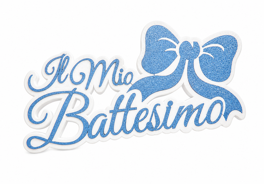 Il mio battesimo fiocco azzurro (40x20x5)