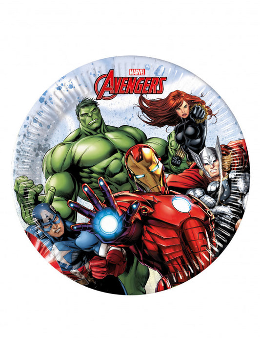 Piatti 20 cm Avengers 8 pezzi