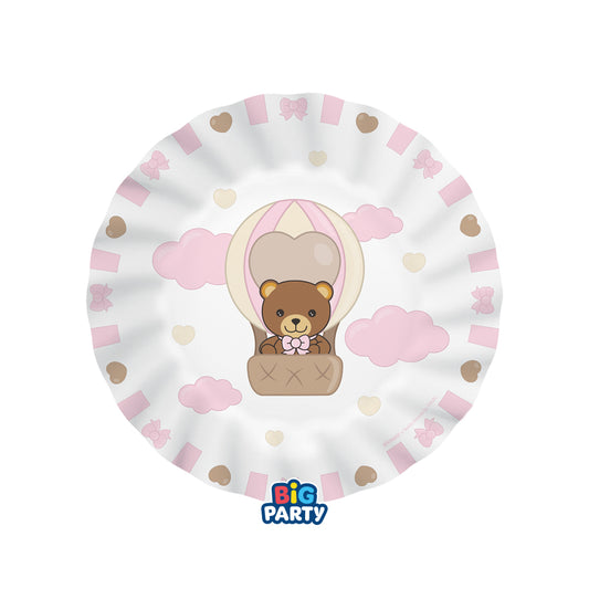 6 Piatti Ø 20 cm Teddy Friends by THUN Rosa