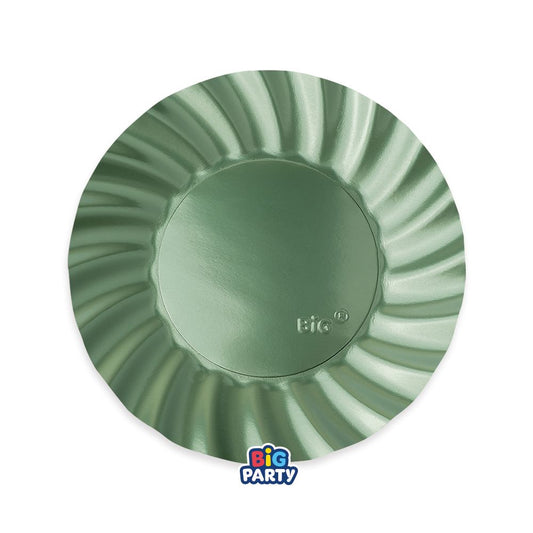 Piatti 20 cm Wavy Green Satin 6 pezzi