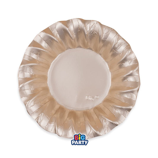 Piatti Fondi 24 cm Wavy Champagne Satin 6 pezzi