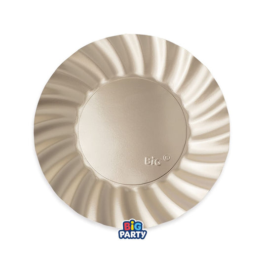 Piatti 20 cm Wavy Champagne Satin 6 pezzi