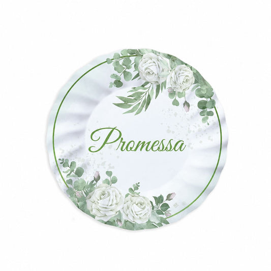 Piatti 20 cm "Promessa" Eucalipto 6 pezzi