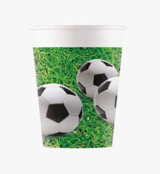 Bicchieri 200 cc Pallone da Calcio 8 pezzi